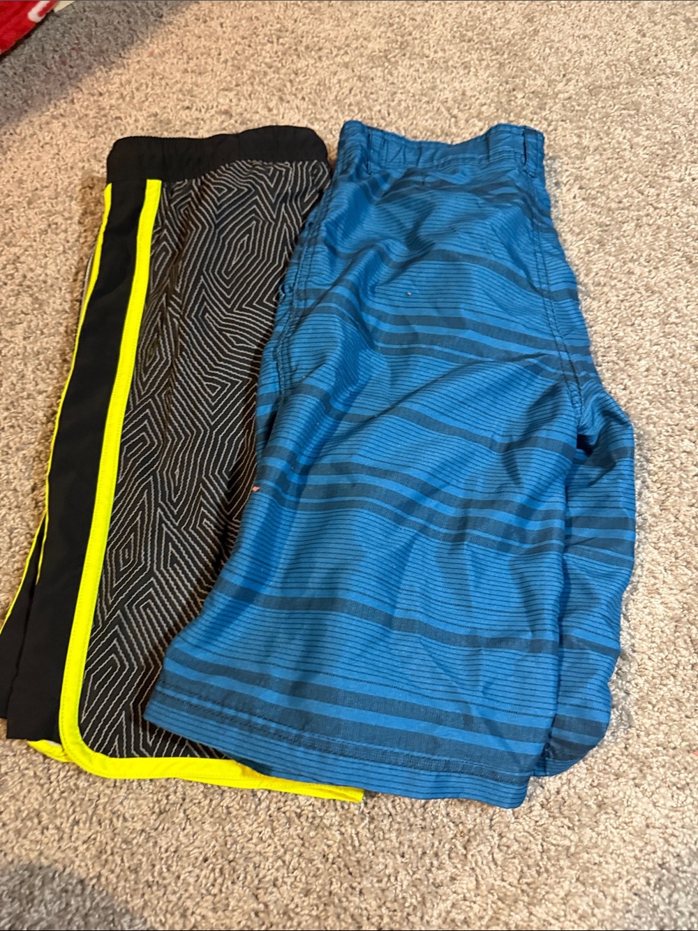 Blue Striped Boys' Athletic Shorts - Kids Bottoms